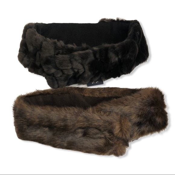 Charming Charlie Accessories - Faux Fur Headband Ear Warmer Bundle